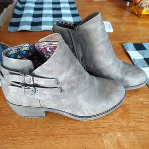 X appeal Gray ankle booties